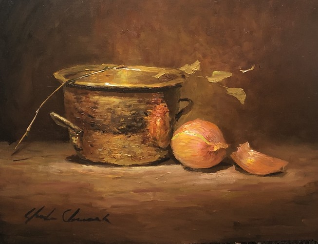 Onion and Light 12x16 $800 at Hunter Wolff Gallery